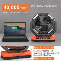 Ventilateur Socool 4 kg Ventilateur portable multifonctionnel alimentation électrique batterie rechargeable Moins de 50 dB niveau sonore