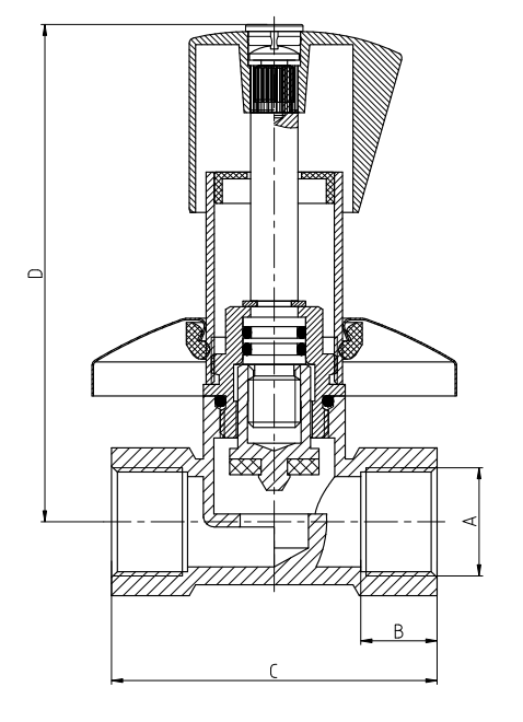 1 запорные заслонки дюйма женское x женское HPB 57-3 латунные