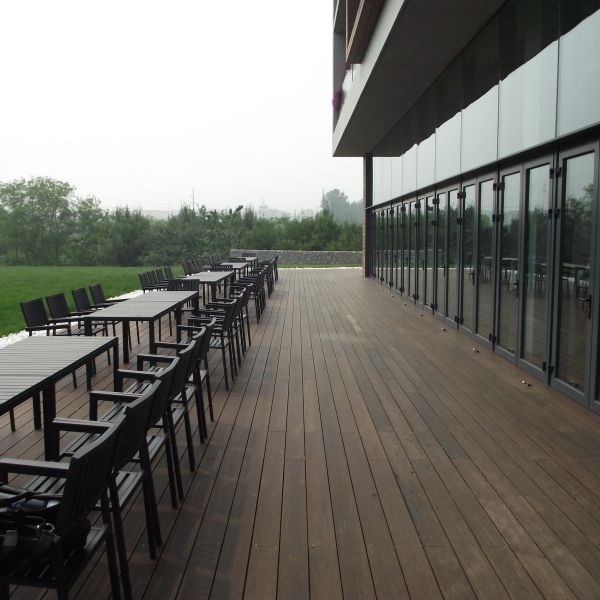 Подгонянная термическая обработка доски палубы естественного твердого бамбукового настила сада бамбуковая