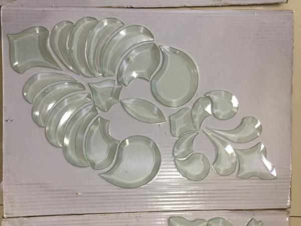 6MM  beveled clusters glass with 1/2 beveled width and edge thickness 2MM