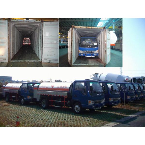 camion de réapprovisionnement en combustible mobile de 4000L 4x2 JAC Chassis (115HP) pour la livraison légère d'essence