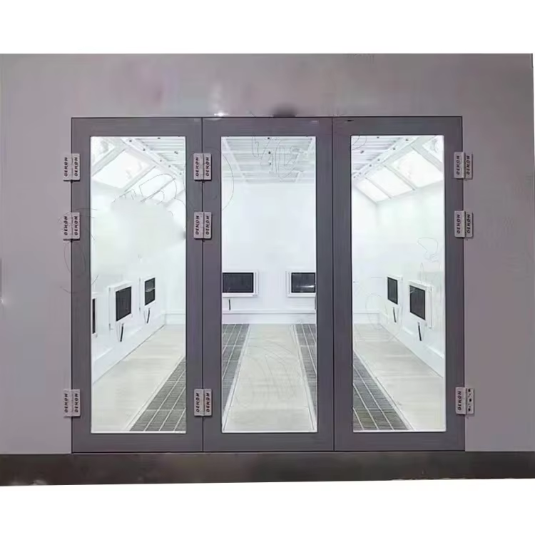 Movable Exhaust Fan Automotive Paint Room With Infrared Lighting Heating