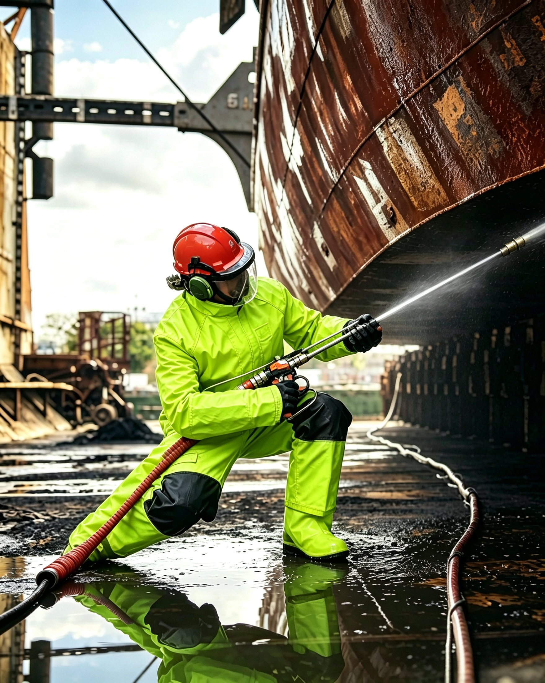Full Body Industrial Safety Coveralls Waterproof Heavy Duty Work Overall Flexible