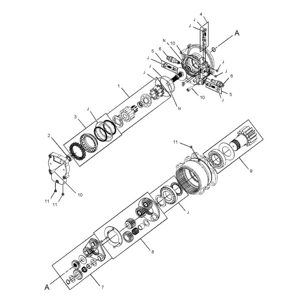 397-3825 impulsión E306E del oscilación del 306E de Swing Gearbox del excavador