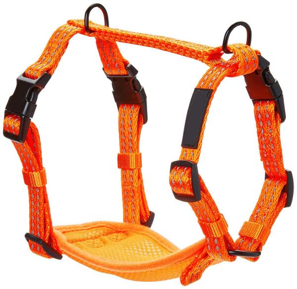 Adjustable Chest Dog Harness Leash 5.75 Length Vibrant Nylon With Reflective Stitching