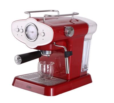 Fabricante de café elétrico da máquina retro do café do café do projeto para o tanque de água 1L plástico de alta qualidade da cor vermelha do uso da casa