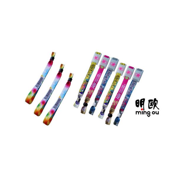 Heat Transfer Printing Barcode Custom Wrist Bracelets / Personalized Band Bracelets For Kids