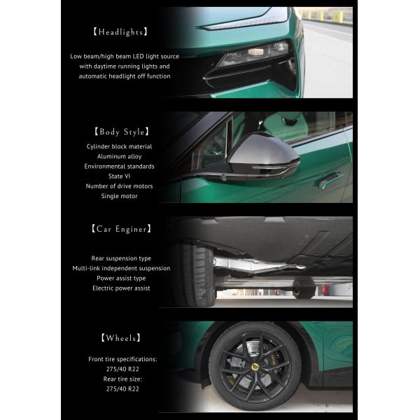 Энергетический тип Чистый электрический Lotus NYO Eletre S R 4WD SUV EV Автомобиль с светодиодным фаром