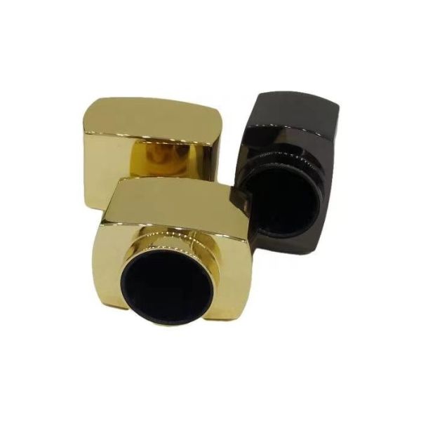 Zinc Alloy Rectangle Perfume Bottle Caps For 50ml Perfume Glass Bottle