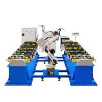 Os robôs de soldadura industriais de Hwashi MIG irradiam o robô de soldadura para o quadro da cremalheira do armazenamento