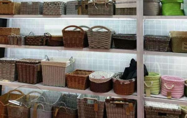 Wholesale Cheap Small Round Waving Stackable Kids Laundry Toy Gift Blue Large Storage Cotton Rope Woven Baskets In Bulk