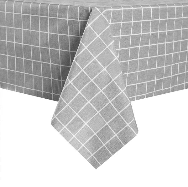 Gray Plaid Plastic Coffee Table Cloth Cover Disposable Table Cloths That Look Real