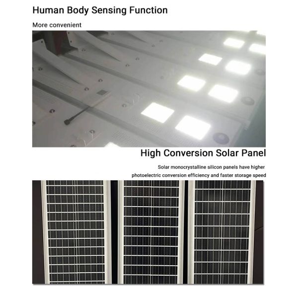 Human Induction Road Lighting Integrated Solar LED Street Light for Outdoor Projects