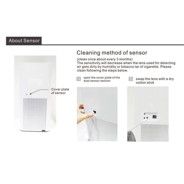 PM2.5 280*280*570mm 580m3/H 45w Tuya Air Purifier