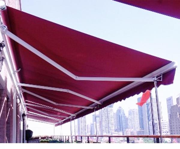 Large size retractable aluminum patio awning, commercial awning waterproof sun protection