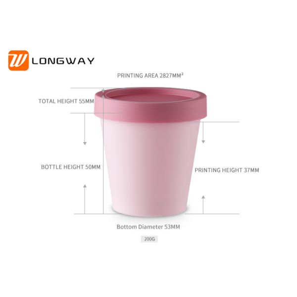 Five Colors Plastic Cosmetic Jars For Beauty Products 50g 100g 200g