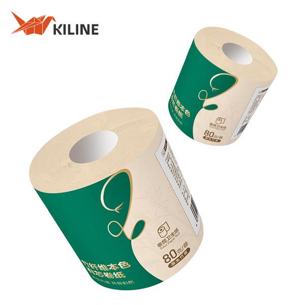 4 Ply Unbleached Bamboo Toilet Paper Roll Brown 100gsm