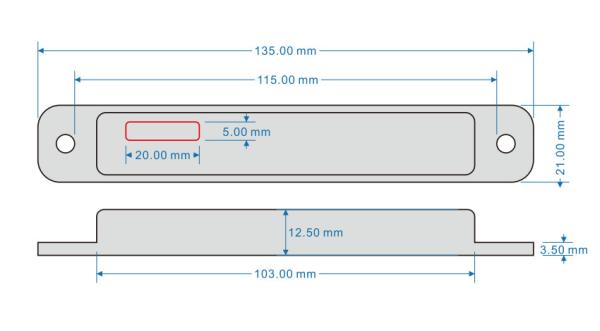 ABS Waterproof Metal UHF RFID Tag For Vehicle License Plate ISO18000-6C