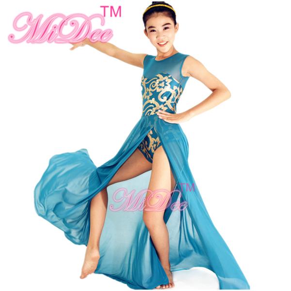 Fancy Floral Sequin Bodice Dress , Sleeveless Floor Length Dress With Leotard Under