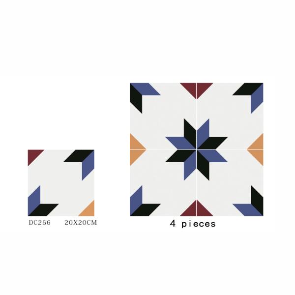 20x20cm Ceramic Rustic Tile AAA Grade White Body Multiple Colors