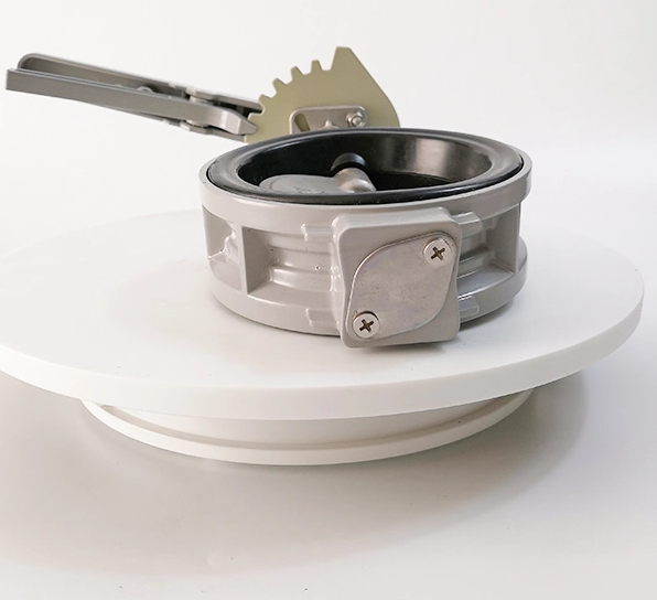 Valve papillon à roue manuelle en aluminium à température moyenne avec conception de la structure du diaphragme