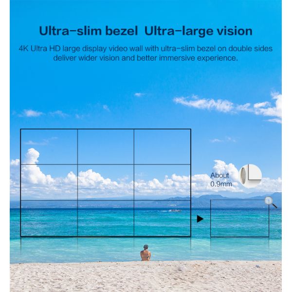 Стена экрана Lcd 65 дюймов, выставка стены видео полного цвета экрана 3x3 Hd большая
