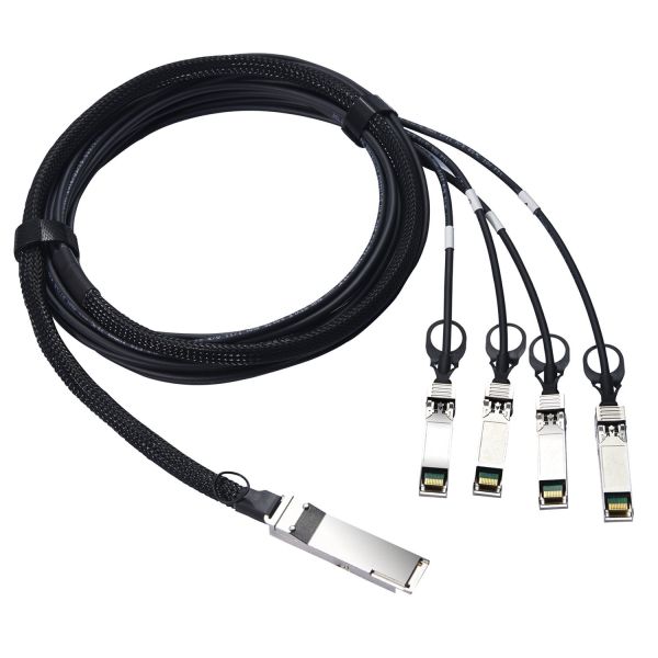 1m 40G QSFP+ to 4xSFP+ Breakout DAC - 40GBASE-CR4 Passive Direct Attach Copper Twinax QSFP to SFP Cable