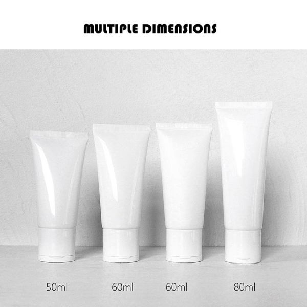 50ml 60ml 80ml Cosmetic Packaging soft cosmetic container utilizing hot stamping printing method crafted for cosmetic product protection and branding