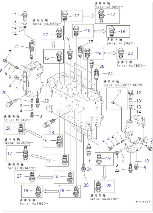 723-40-56100 Assy клапана сброса для экскаватора PC200-6 KOMATSU