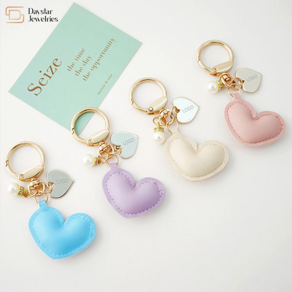 Heart Keychain Pendant Love Car Key Ring Charms Bag Backpack Metal Decoration