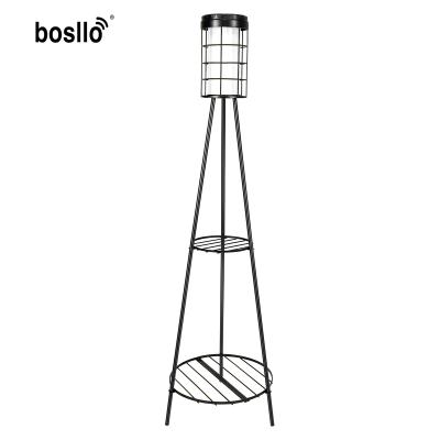 Retro Solar Lantern with Plant Stand and USB Rechargeable Energy Saving Floor Lights
