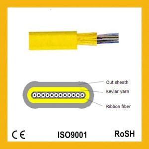 High Density Compact SM 24 Strand LSZH Indoor Ribbon Fiber Optic Cable