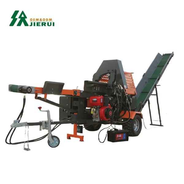 18HP Splitter de madeira de gasolina e triturador de madeira para cortar galhos de madeira