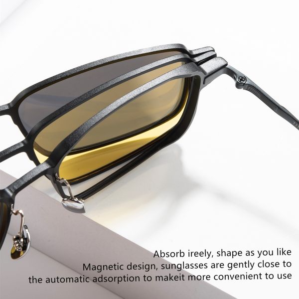 Вождение Поляризованное ночное зрение Магнитный зажим на очках ZTO 9909