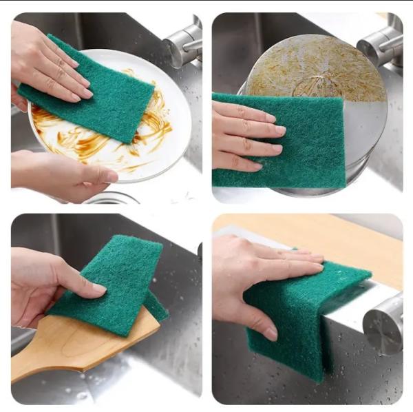 Highly Absorbent, Non-Scratch, Quick-Dry, Multi Surface, Long-Lasting, Odor-Resistant  Scouring Pad