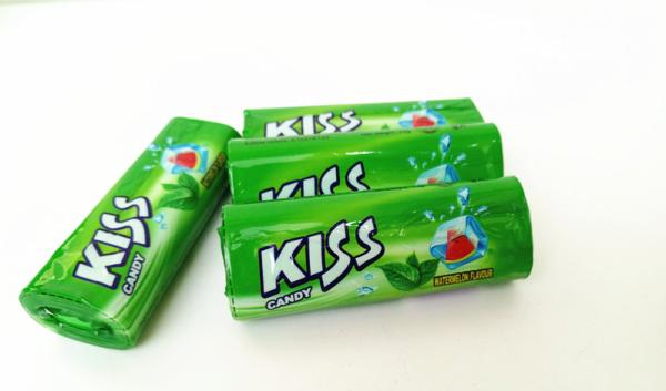 Sabor comprimido da melancia e da hortelã dos doces da energia/doces do beijo