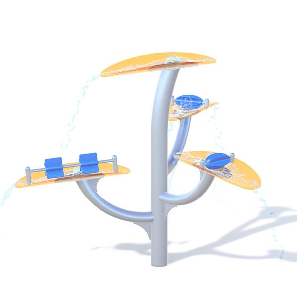   Fiberglass 304 Stainless Steel Cascading Flow Disk  Aqua Water Park Accessories Commercial Splash Pads
