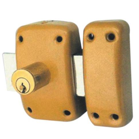 Simple Type Security Rim Lock Zinc Alloy And Iron Material For Door Painting Finish