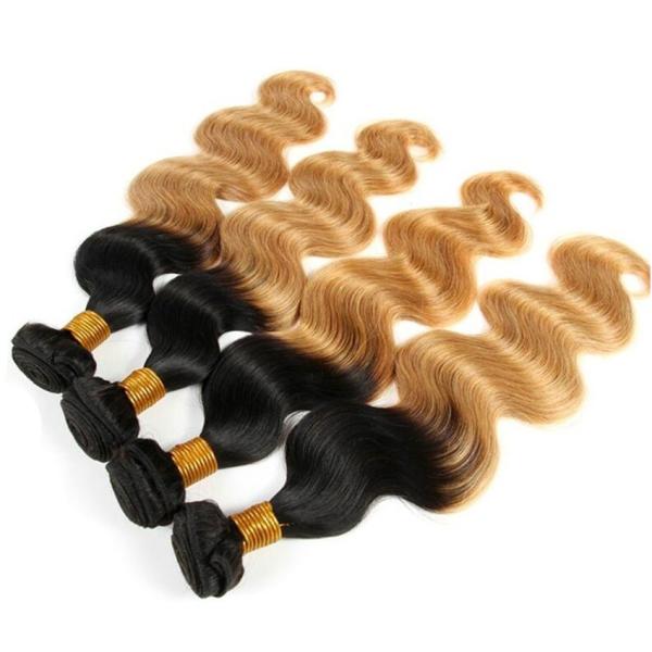 Virgin Ombre Hair Weave Bundles , Body Wave 3 Tone Ombre Brazilian Hair
