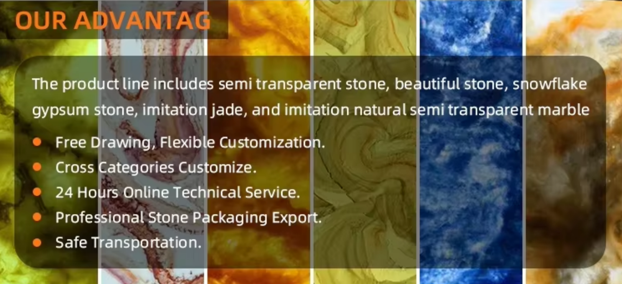 Factory Whosale Hot Seller Fire Rated Resistant Cut-To-Size Ultra-Thin Translucent Stone Scenes Big Slab Artificial Translucent Stone Waterproof Durable Contemporary