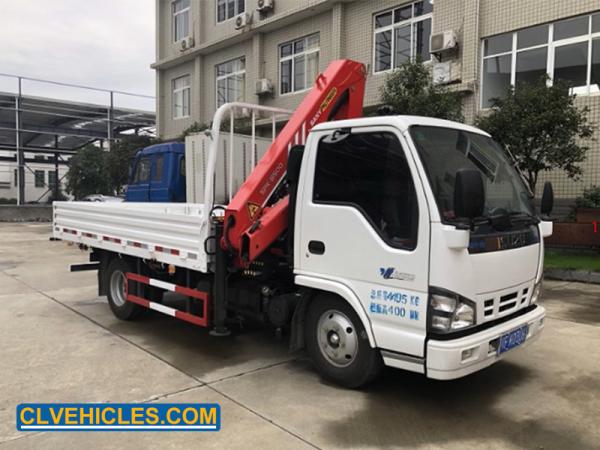 ISUZU 600P Hydraulic Boom Truck 130hp 4X2 3 Arm Folding 4m