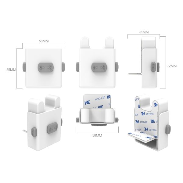 Heat Resistant Plastic White Adhesive Baby Safety Lock For Home Oven Guard