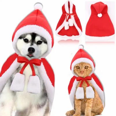 調整可能なペット クリスマス衣装 フルネス コート ネコと犬 衣装 レッドハット