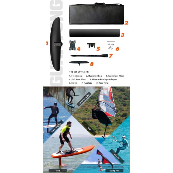 On Sale BSC970 Hydrofoil Front Wing Carbon Foil Affordable Foil Kit Wingfoil Surfing