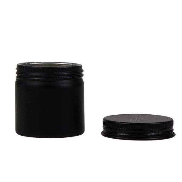 PASSEN Screw Lid 100ml Aluminium Tins Lightweight Black 8oz Candle Tins