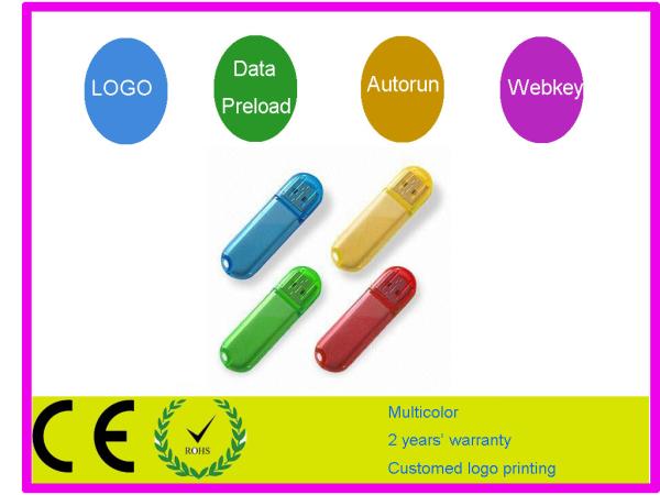 1G, 2G, 4G, 8G, 16G modificó memorias USB promocionales AT-033 del USB para requisitos particulares para WinME