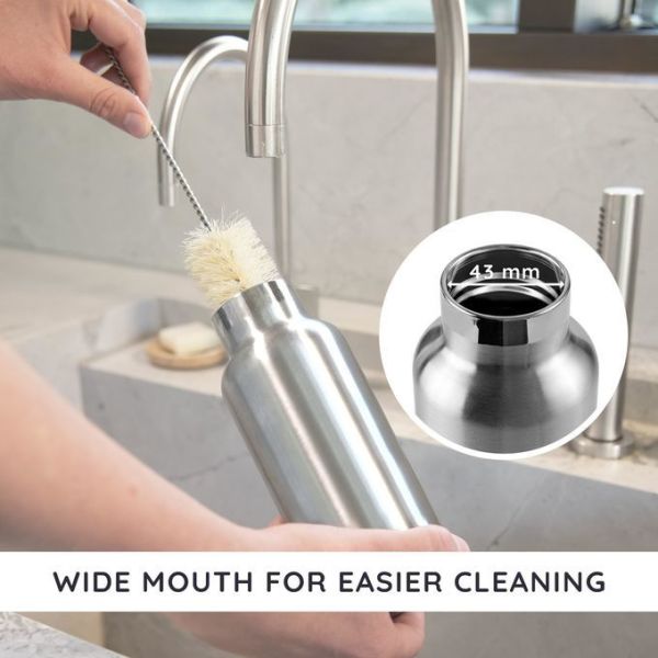 Gradient Stainless Steel Water Bottles 20 Ounce Vacuum Insulated Double Wall Travel Bottle With Leak Proof Lid Of Handle Metal Reusable Standard Mouth Flask Thermoses For School Hikers Gift