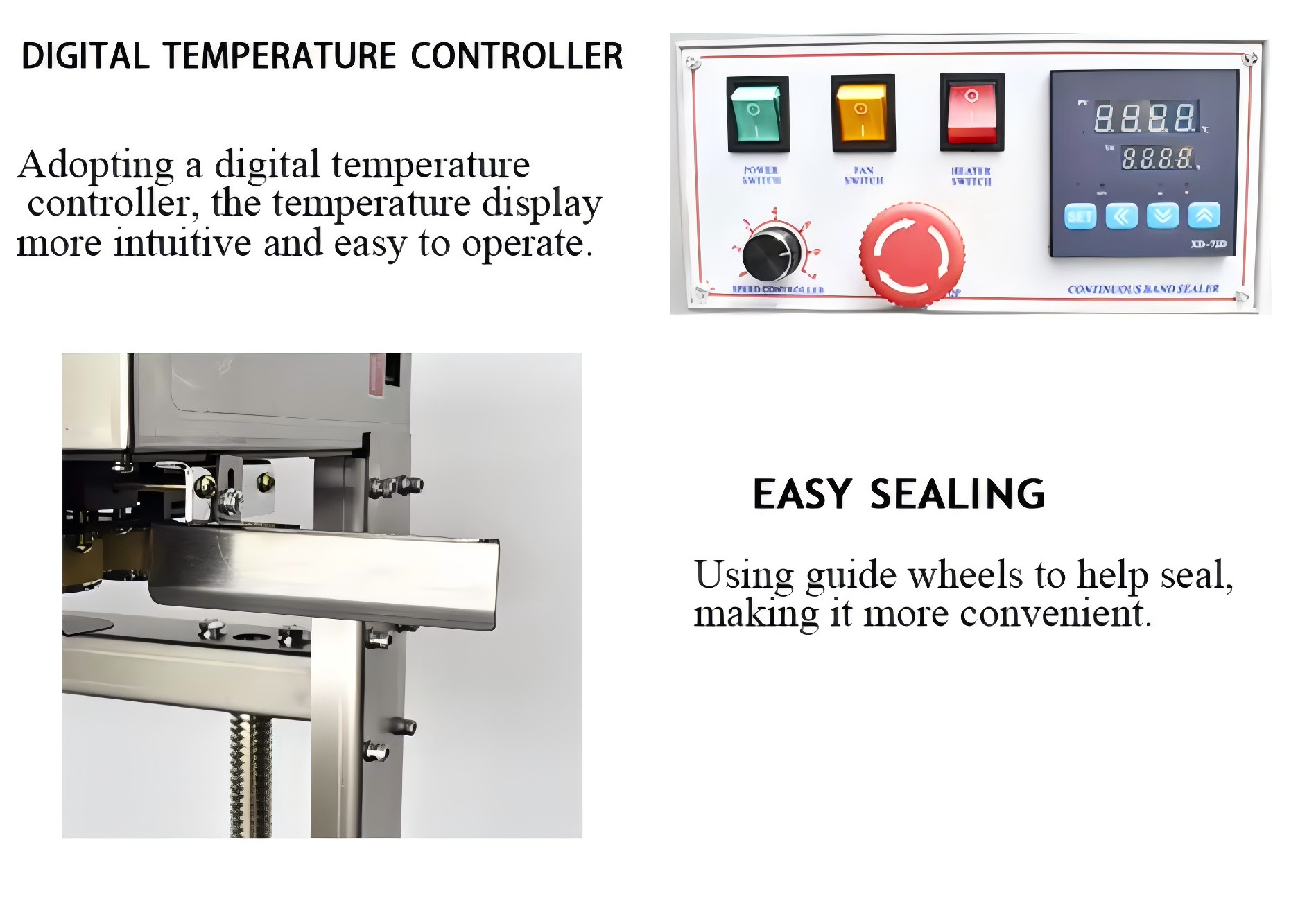 HIPAC FRL150 A/S Heightened Continuous Sealing Semi Automatic PE Bag Foil Sealing Machine