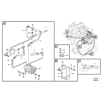 Практический гидравлический моторный насос 14531612 14533496 Fit Volvo Ec460 Ec360