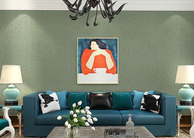 Lounge room Contemporary Wall Coverings , Crack Foaming Silk Solid Color Removable Wallpaper